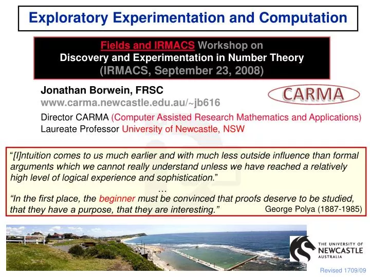 exploratory experimentation and computation