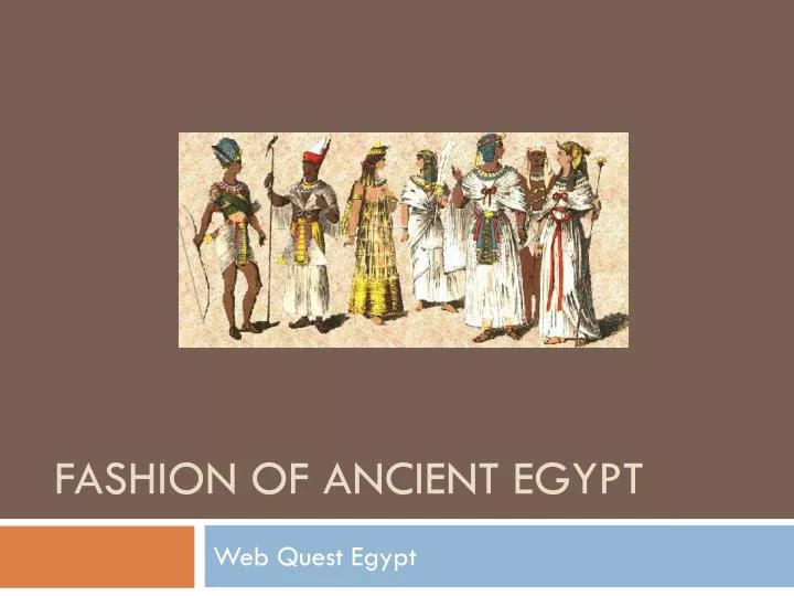 fashion of ancient egypt