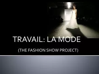 (THE FASHION SHOW PROJECT)