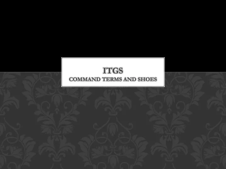itgs command terms and shoes
