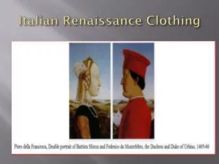 Italian Renaissance Clothing