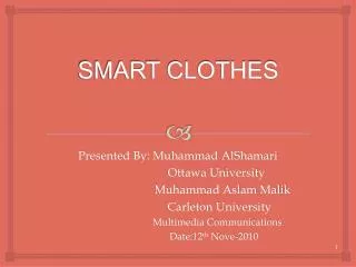 SMART CLOTHES