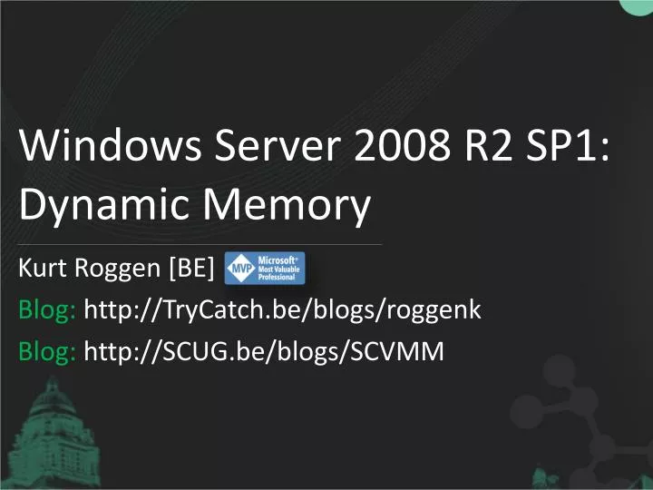 windows server 2008 r2 sp1 dynamic memory