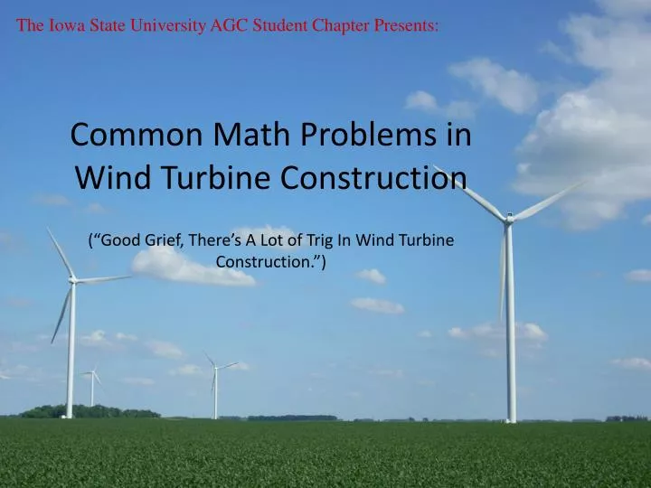 the iowa state university agc student chapter presents