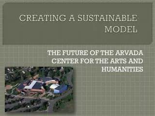 CREATING A SUSTAINABLE MODEL