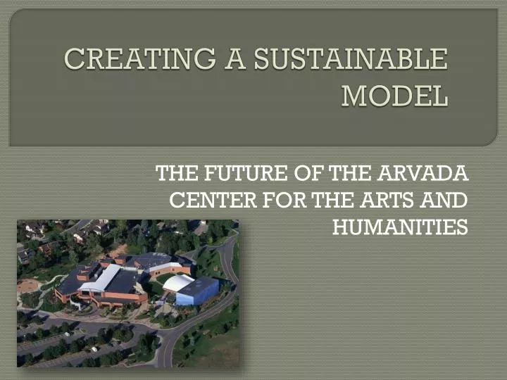 creating a sustainable model