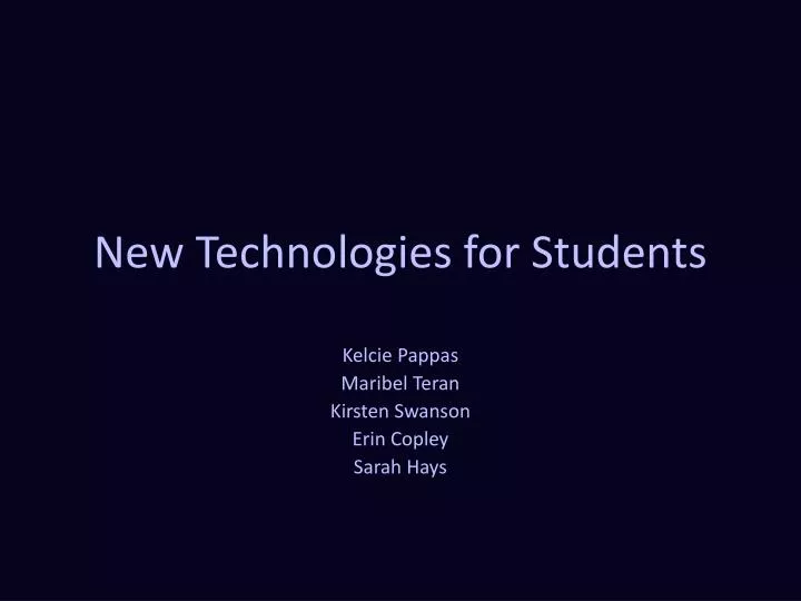 new technologies for students