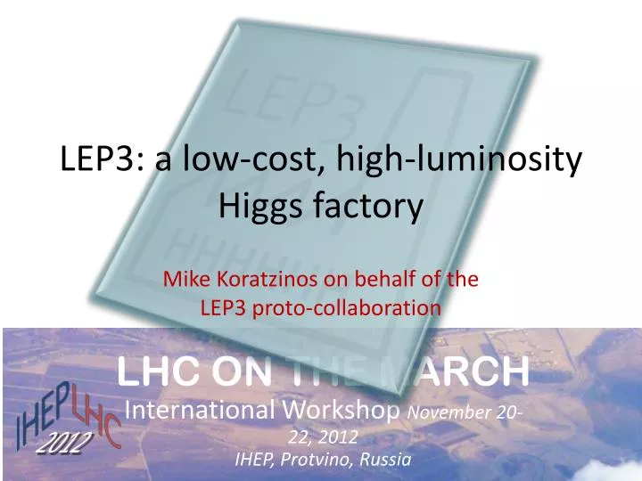 lep3 a low cost high luminosity higgs factory