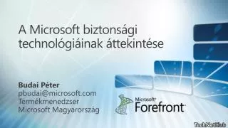 a microsoft biztons gi technol gi inak ttekint se