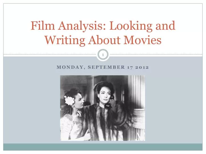 film analysis looking and writing about movies
