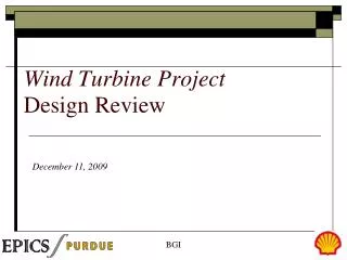 Wind Turbine Project Design Review