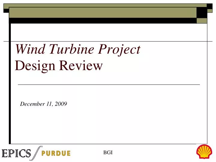 wind turbine project design review