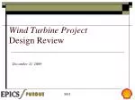 Wind Turbine Project Design Review - slide 1