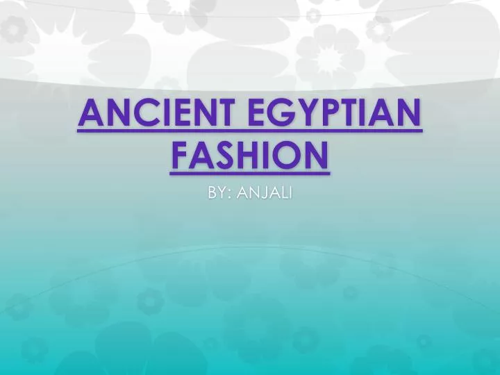 ancient egyptian fashion