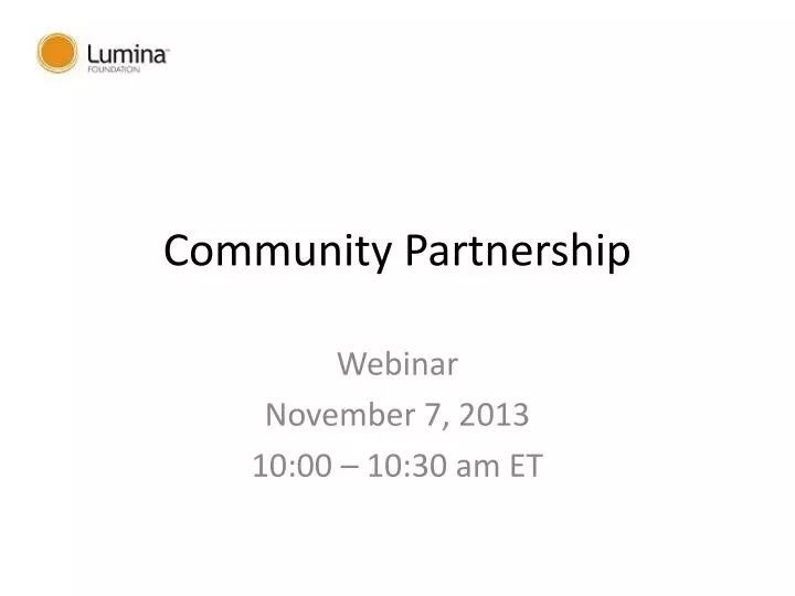 community partnership