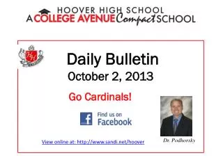 Daily Bulletin October 2, 2013