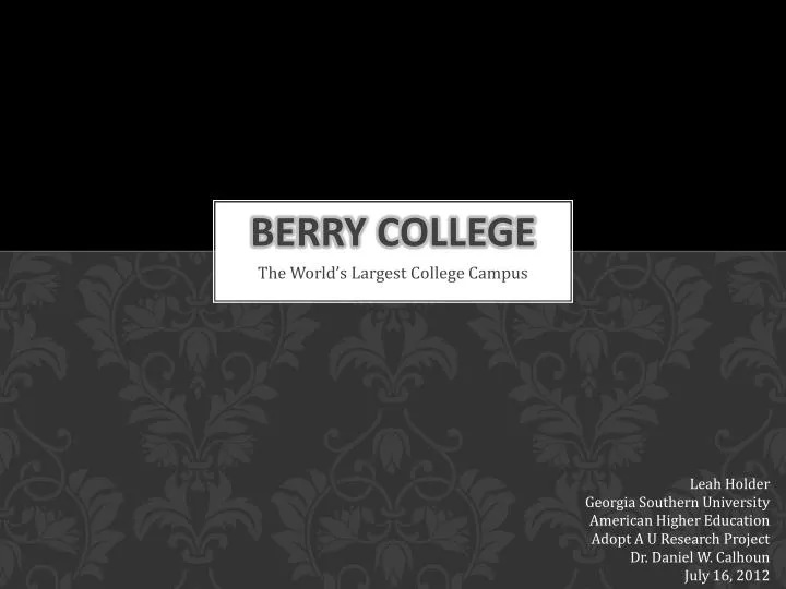 berry college