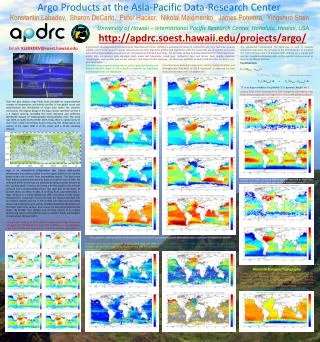 Argo Products at the Asia-Pacific Data-Research Center