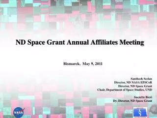 ND Space Grant Annual Affiliates Meeting