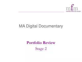 MA Digital Documentary