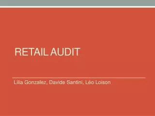 Retail audit