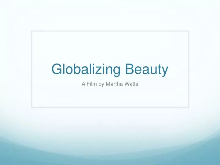globalizing beauty
