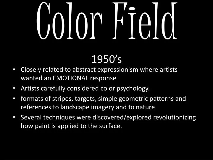 color field 1950 s