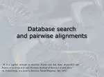 Fundamentals of Sequence Alignment in Bioinformatics - slide 1