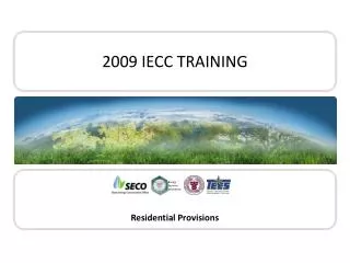 2009 IECC TRAINING