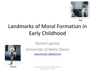 Landmarks of Moral Formation in Early Childhood