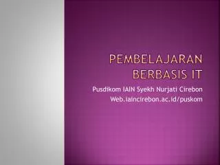 Pembelajaran Berbasis IT