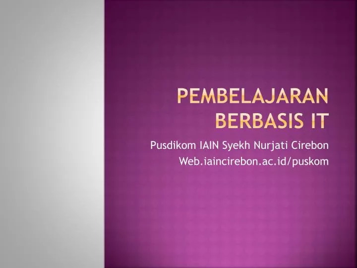 pembelajaran berbasis it