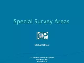 Special Survey Areas