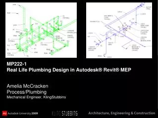 MP222-1 Real Life Plumbing Design in Autodesk® Revit® MEP