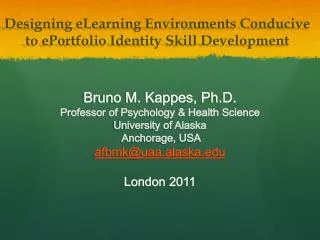 Designing eLearning Environments Conducive to ePortfolio Identity Skill Development