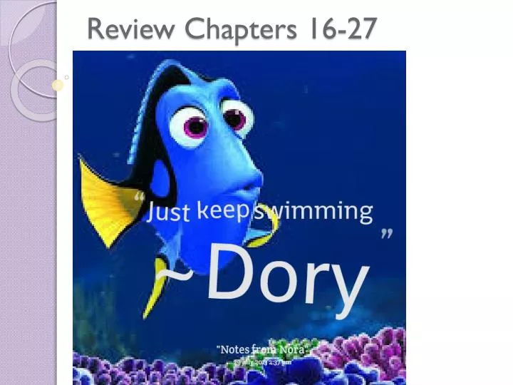 review chapters 16 27