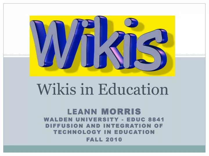 wikis in education