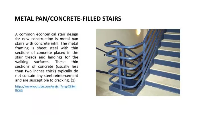 metal pan concrete filled stairs