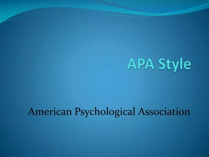 apa style