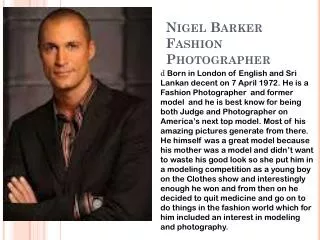 Nigel Barker Fashion Photographer