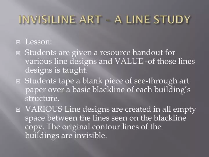 invisiline art a line study