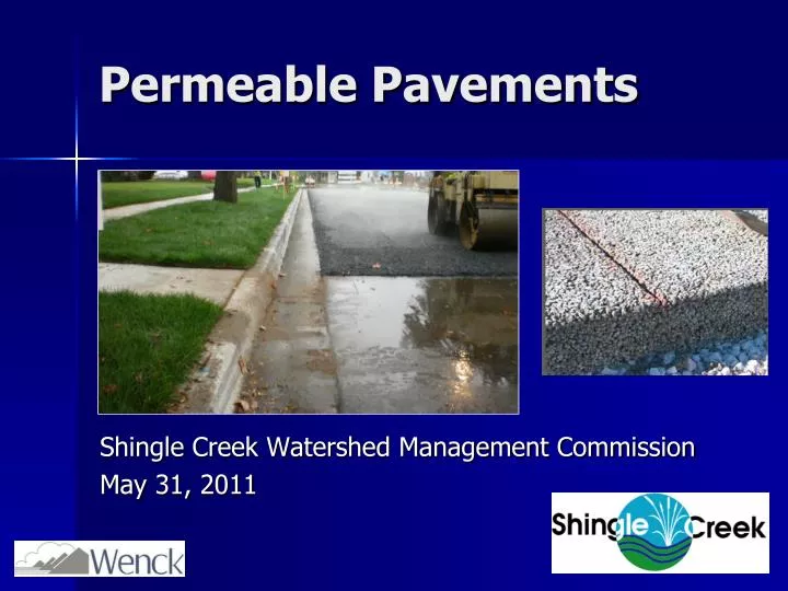 permeable pavements