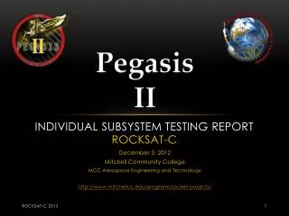 Individual Subsystem testing Report RockSat-C