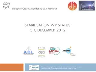 Stabilisation WP Status CTC December 2012
