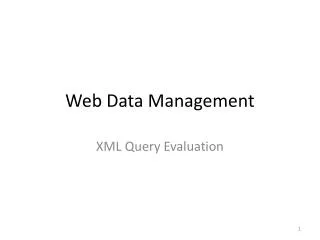 Web Data Management