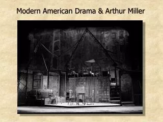 Modern American Drama &amp; Arthur Miller