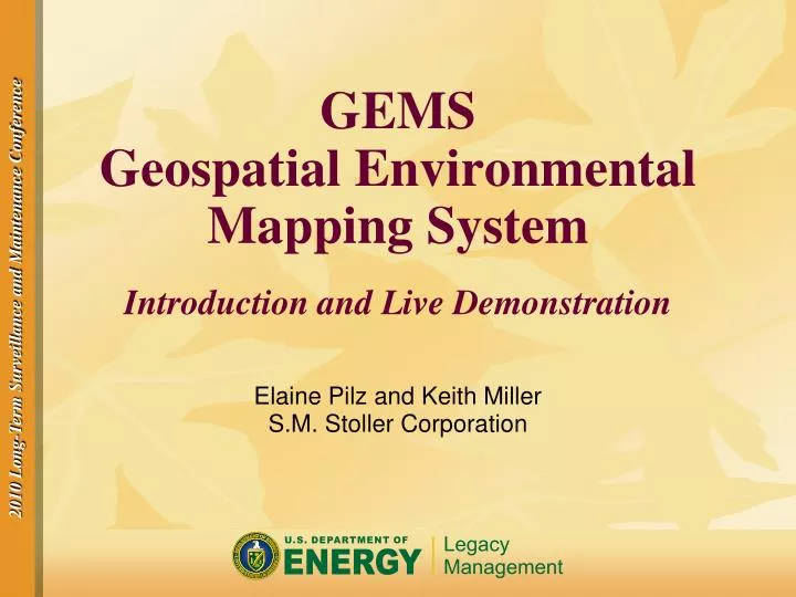 gems geospatial environmental mapping system introduction and live demonstration