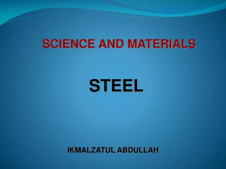 science and materials