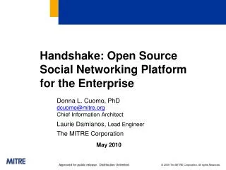 Handshake: Open Source Social Networking Platform for the Enterprise