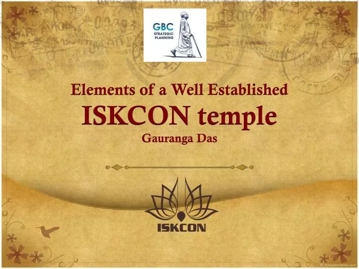 elements of a well established iskcon temple gauranga das